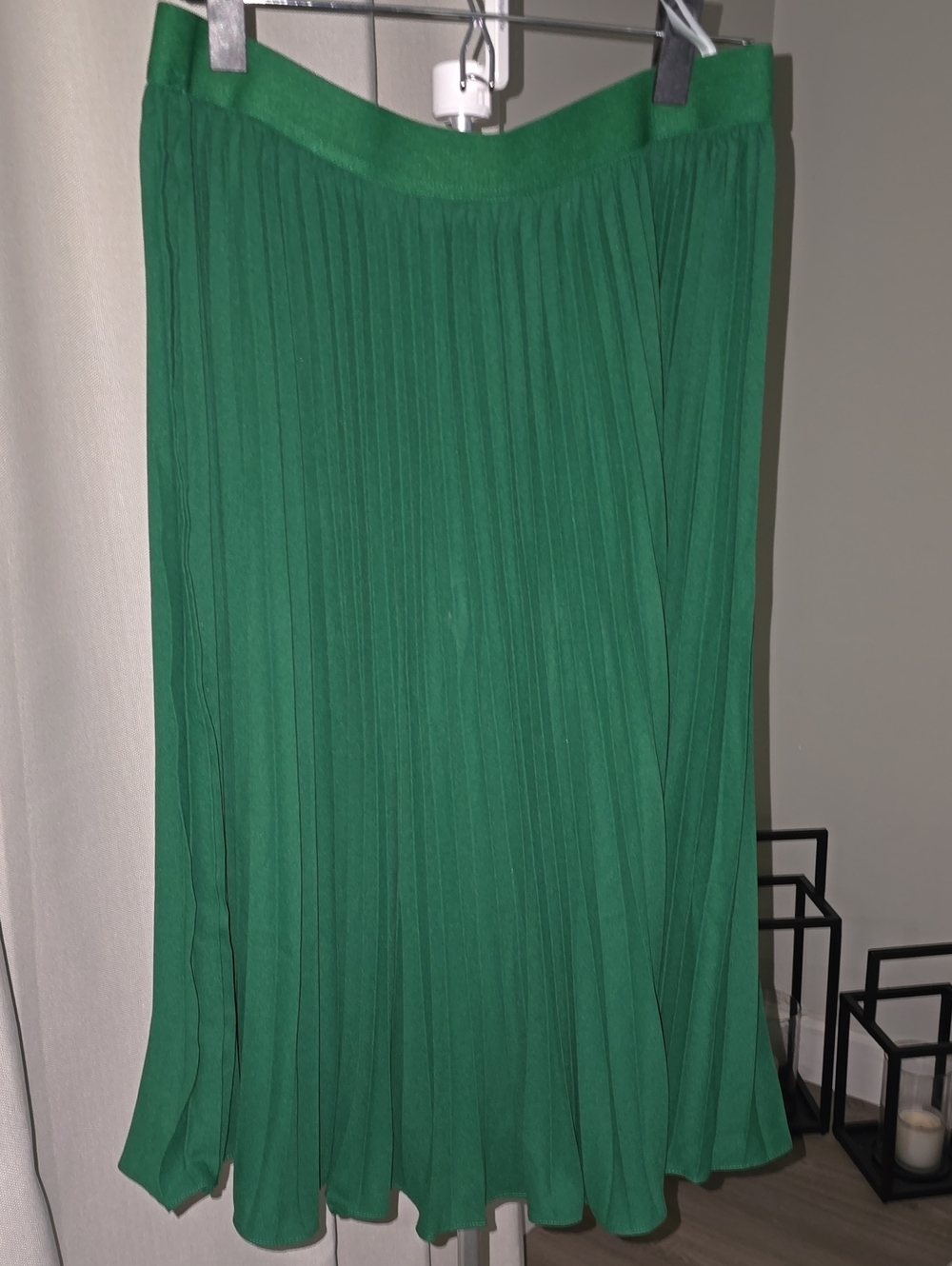 Grace Karin Emerald Green Pleated Midi Skirt